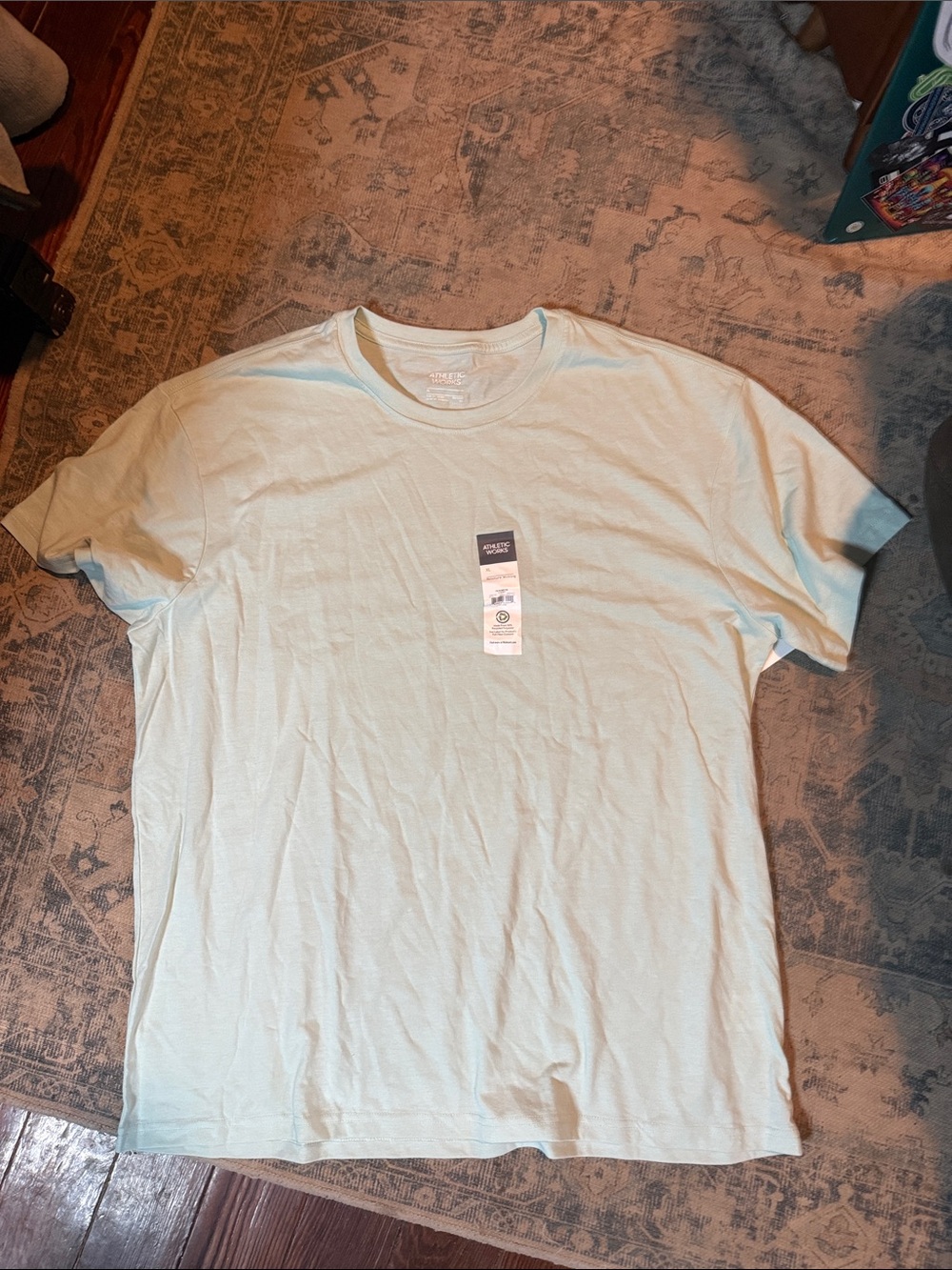 Athletic Works Light Mint Crew Neck Short Sleeve Tee